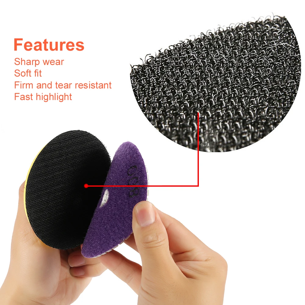 

12 Pcs/Set Dry Diamond Polishing Pads 4 inch Sharp Type Flexible Diamond Polishing Pad For Granite Marble Stone Sanding Disc