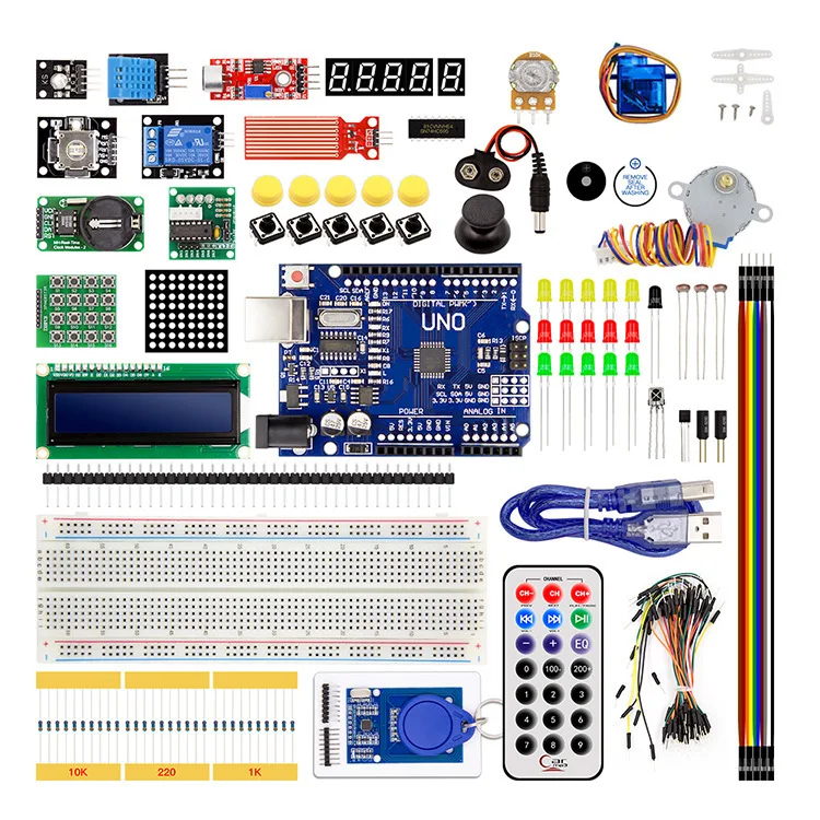 Стартовый набор для Arduino UNO R3 RFID обучающий комплект в розничной коробке - купить по