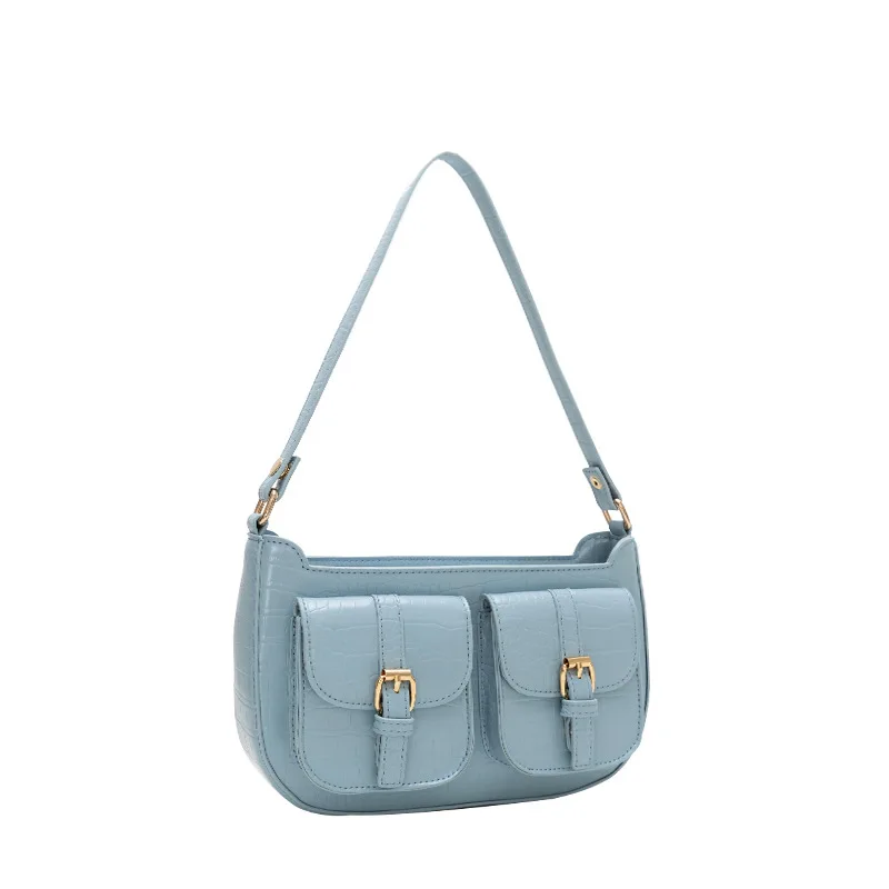 

Модные сумки через плечо с крокодиловым узором, однотонная сумка под подмышку, Мягкие Сумки из искусственной кожи, женские универсальные по...