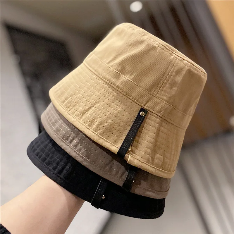 

NEW 2021 Pure Color High-Quality Outdoor Fisherman Hat Travel Sunshade Clothing Accessories Trendy Bucket Hat Fisherman Hat