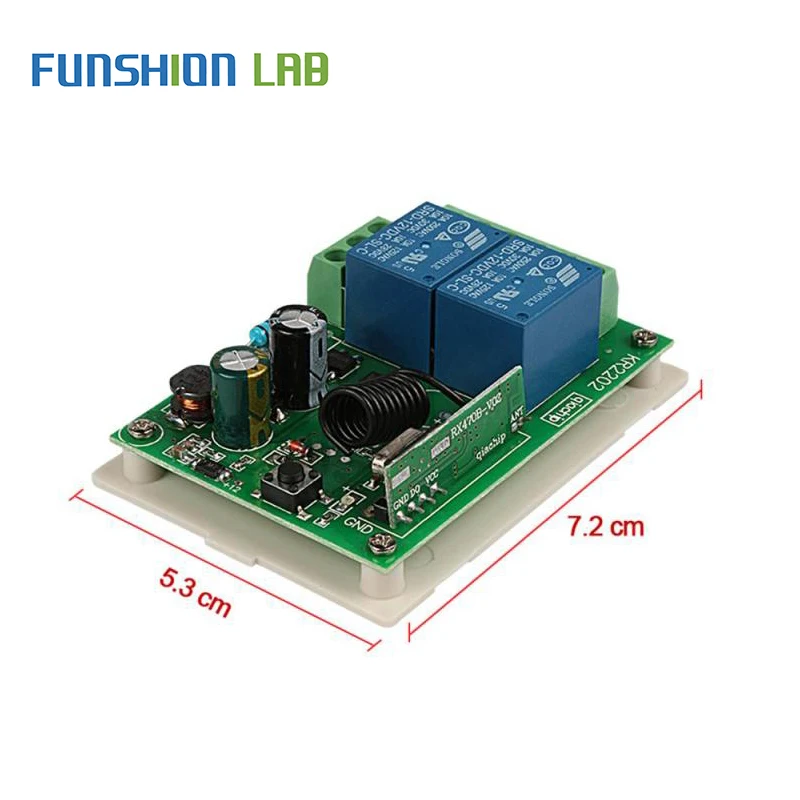 Модуль релейного приемника 433 МГц 110 В переменного тока 220 2 канала передатчик