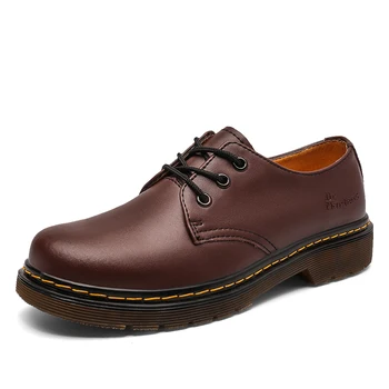 Men Oxfords Genuine Leather Dress Shoes Brogue Lace Up Mens Casual Shoes  Work Tooling shoes Men Plus Size 38-47 5