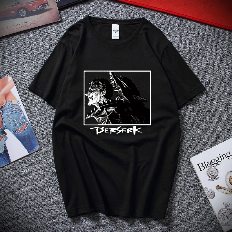 

New anime Berserk Guts Unisex All-match T-shirt Swordsman Gatsu Sacrifice Zodd Cotton Short Sleeve Tee Manga Crewneck Tops SCP