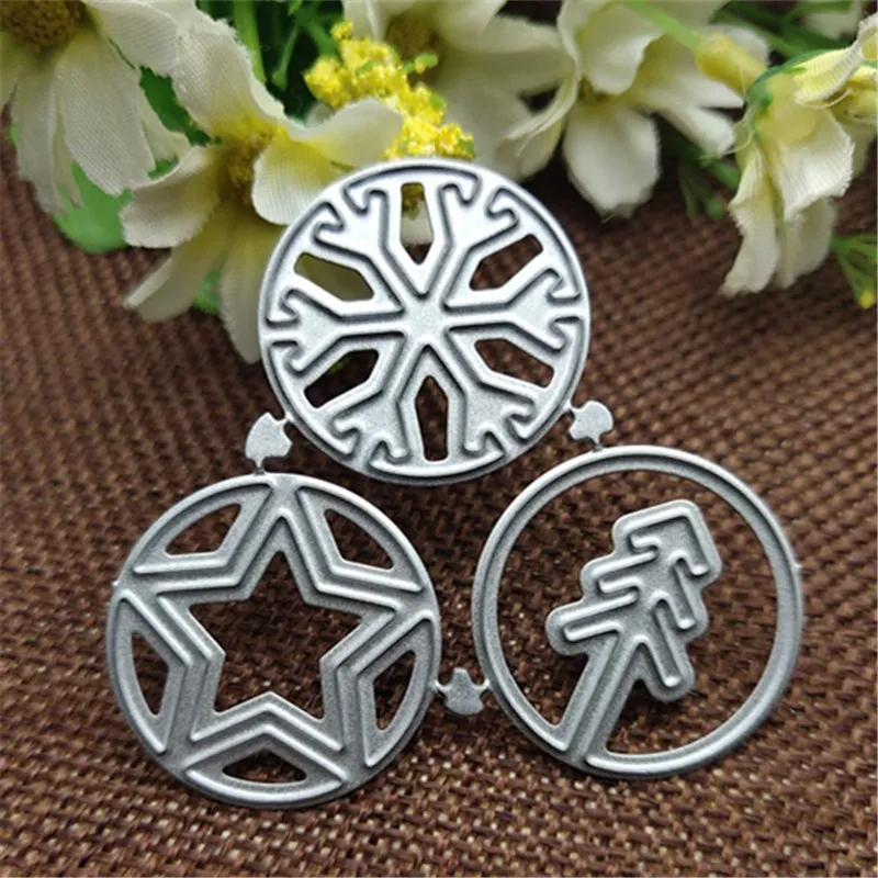 3 шт. трафареты для резки новогодней елки|Вырубные штампы| |