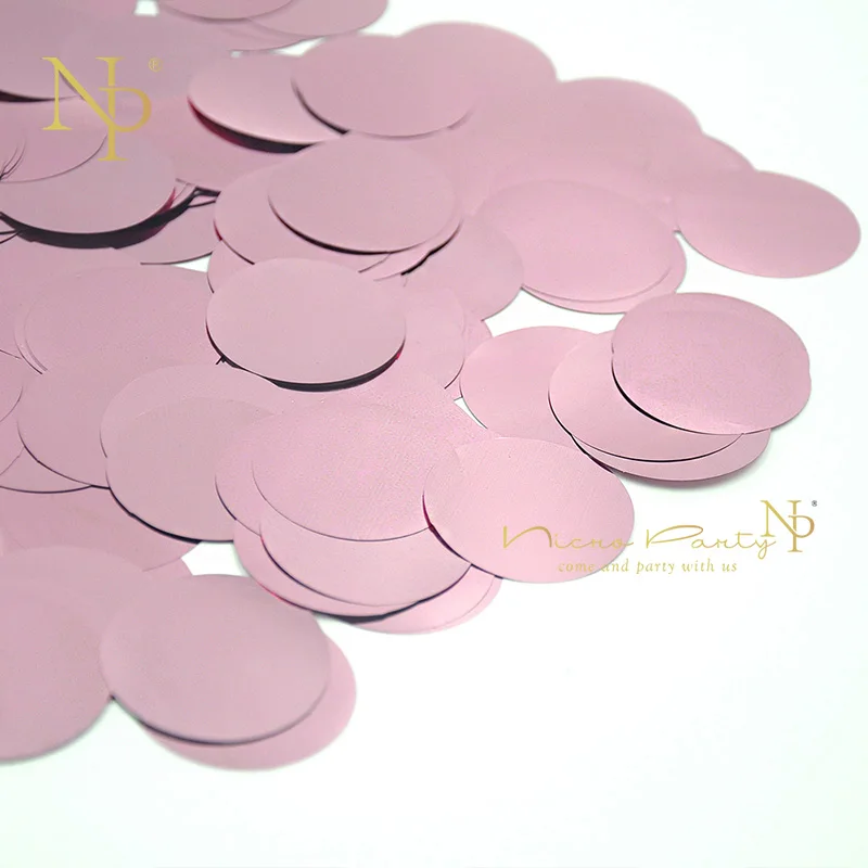 PET Rose Gold Nicro 2,5 см 10 г/пакет Бумага конфетти брызгает 12 Цветов круглый шар одежда для свадьбы, дня рождения украшения стола# Con08 - Цвет: PET Rose Gold