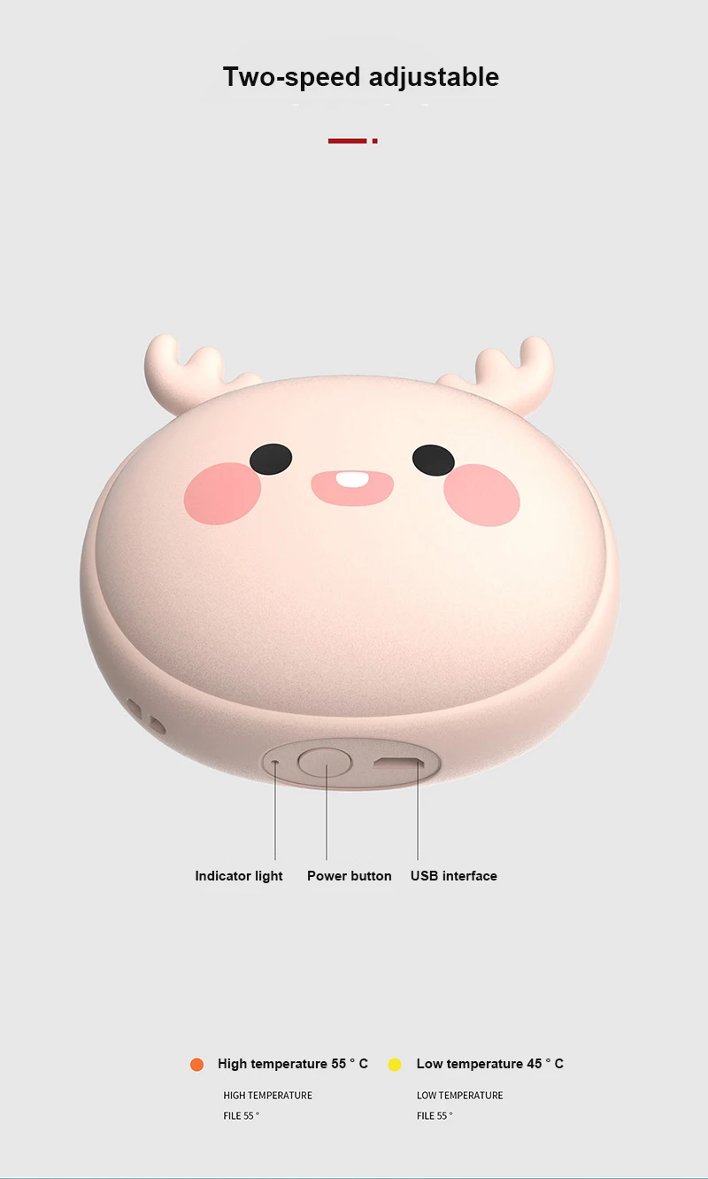 Kbxstart Mini Hand Warmer& Charging Treasure Dual-use Portable Mobile Power USB Charging Creative Explosion-proof Heater