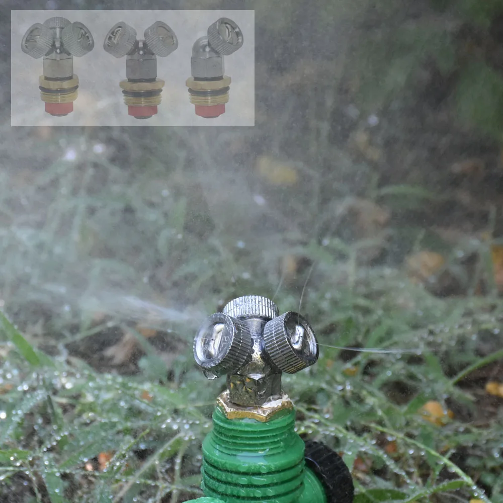

Metal 1/2/3 holes water sprinklers nozzle garden sprayer nozzle mist sprinkler male 1/2" 3/8" female For agricultural 1pc