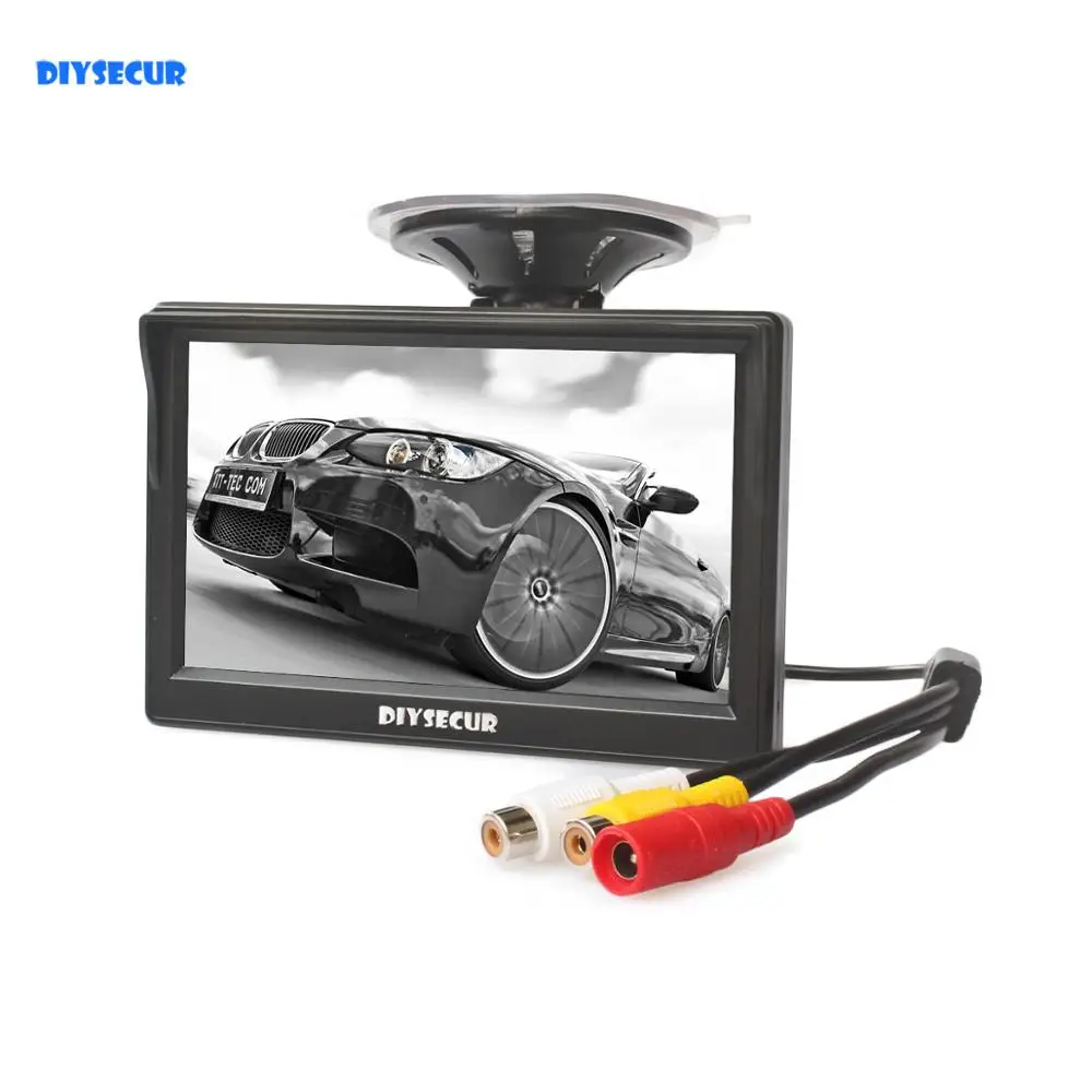 DIYSECUR 5 &quotавтомобильный монитор TFT LCD HD цифровой 800*480 экран 2 полосный видео вход