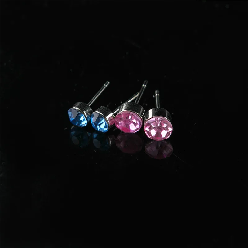 12pairs Multi-Color Stone Crystal Ear Studs Set Elegant Earrings Pin Earrings Set For Women Girls Jewelry Wholesale images - 6