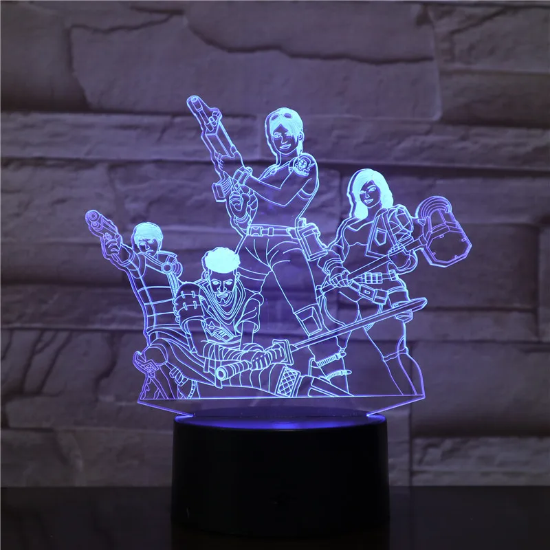 Game Team Figure 3D Table Lamp LED Night Light 7 Colors Changing Bedroom Sleep Lighting Home Decor Gifts Souvenirs | Лампы и освещение