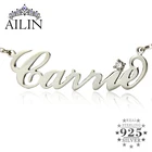Колье с персонализированным именем AILIN, розовое золото, колье с буквами в стиле Кэрри с камнем рождения, украшения
