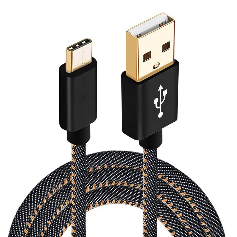 Черный MICRO USB 3,1 type C кабель для samsung Galaxy Note 9 8 S10 9 Plus для Oneplus 7 Pro телефон зарядное устройство кабель для передачи данных автомобильный зарядный кабель - Цвет: Черный