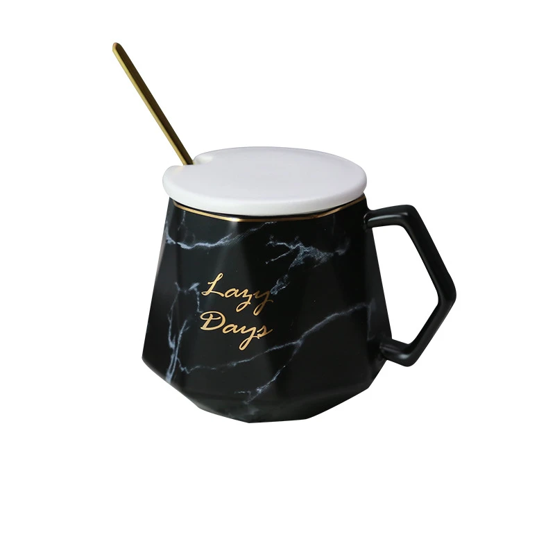 Скандинавский стиль Marbling ромбовидная керамическая кофейная кружка креативная