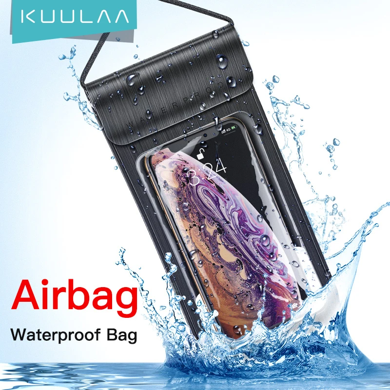

KUULAA Waterproof Phone Pouch Underwater Phone Bag Case Swimming Diving Phone Case Bag for Xiaomi iPhone Huawei Samsung