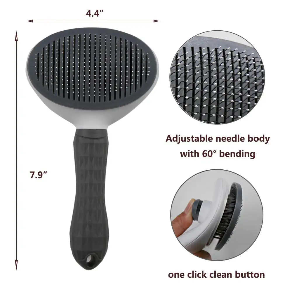 

Removal Comb Pet Comb Brush Grooming Cats Hair Remove Selfcleaning Flea Comb for Dogs Grooming Toll Automatic Hair Brush Trimmer