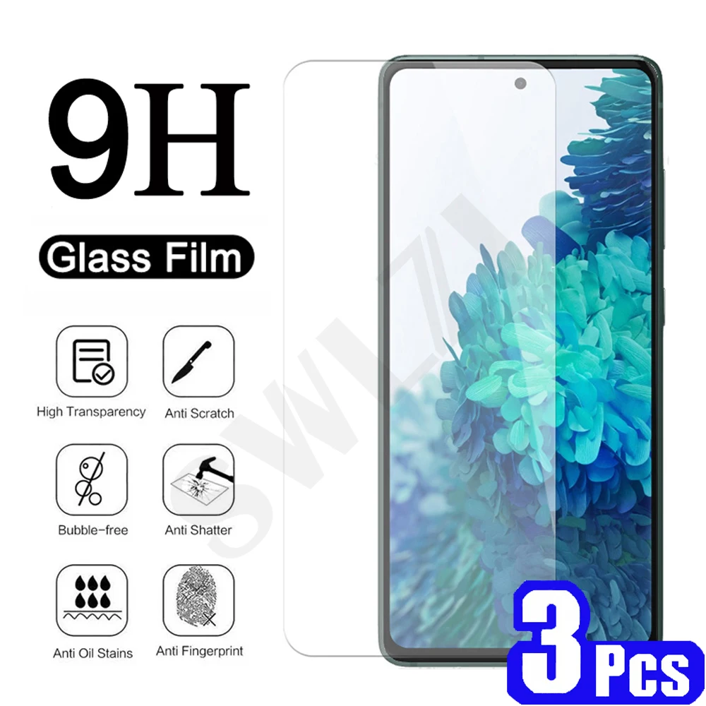 

3Pcs Full glue protective for Samsung Galaxy S10 lite S10E S20 FE S21 Ultra tempered glass S8 S9 plus S7 edge S6 screen protecto