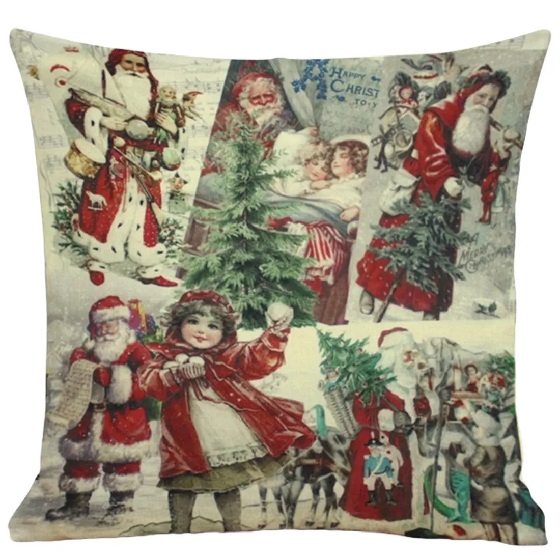 

Decorations NEW Linen Christmas Pillowcase Christmas Home Merry Christmas Decorations for Home New Year 2022 Xmas 45cmx45cm