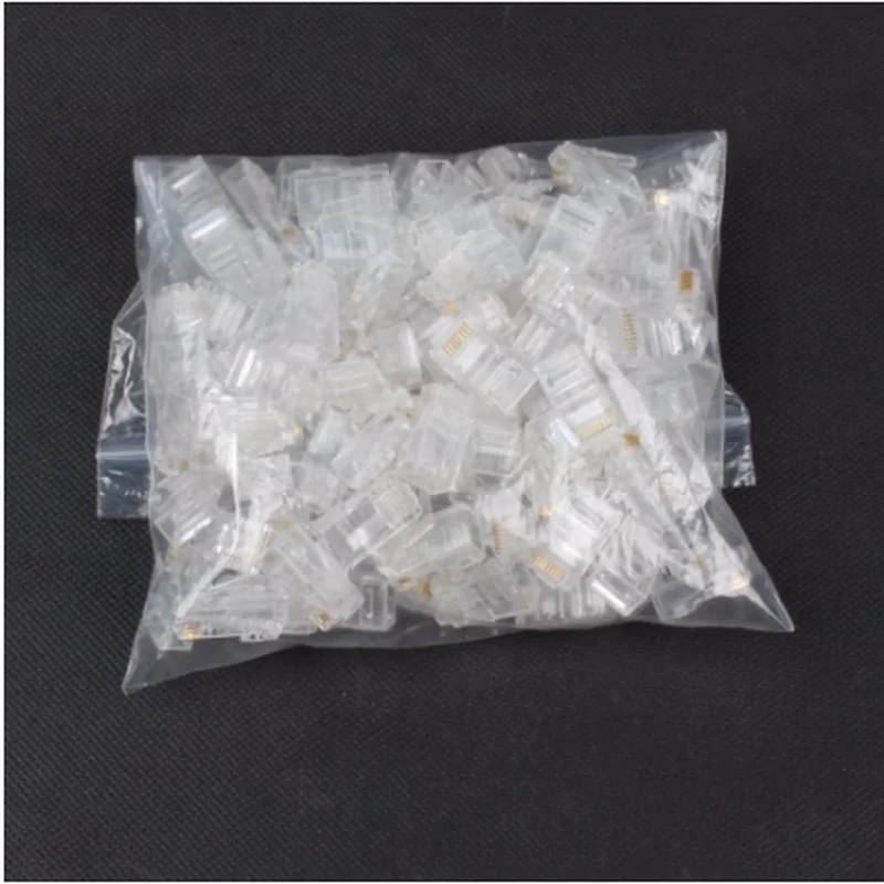 Сетевая модульная штепсельная вилка RJ45 10 20 40 шт. Разъем Cat5 CAT5e 8P8C utp