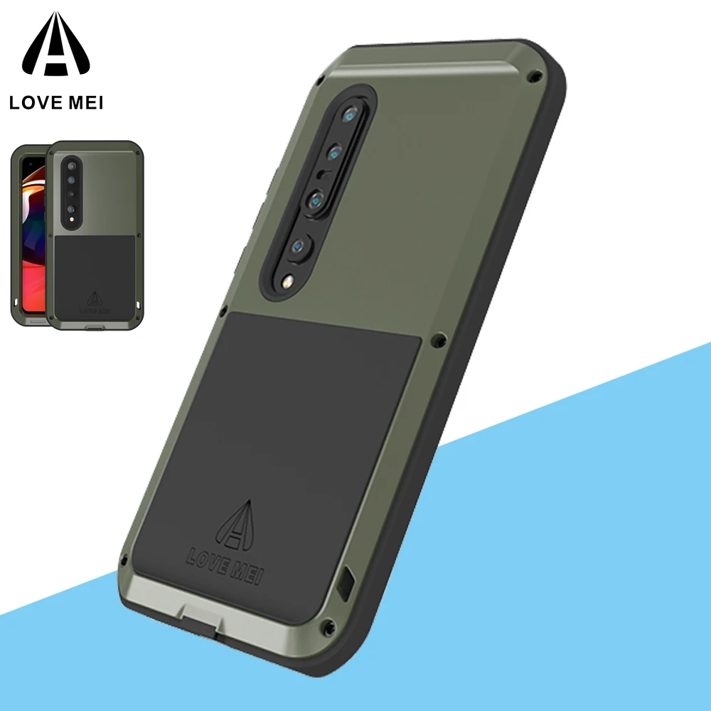 Оригинальный мощный чехол LOVE MEI для Xiaomi Mi 10 металлический армированный