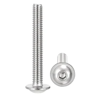 uxcell m4x30mm 304 stainless steel flanged button head socket cap screws 50 pcs
