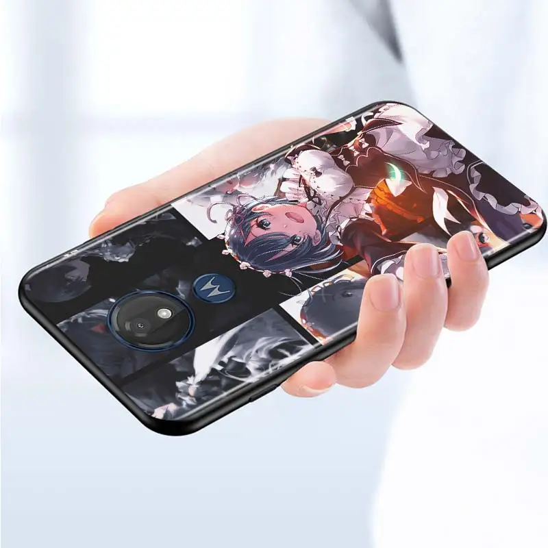 

Cartoon Manga Japanese for Motorola G9 G8 G E7 E6 One Play Marco Hyper Fusion Stylus Power Edge Plus Black Phone Case