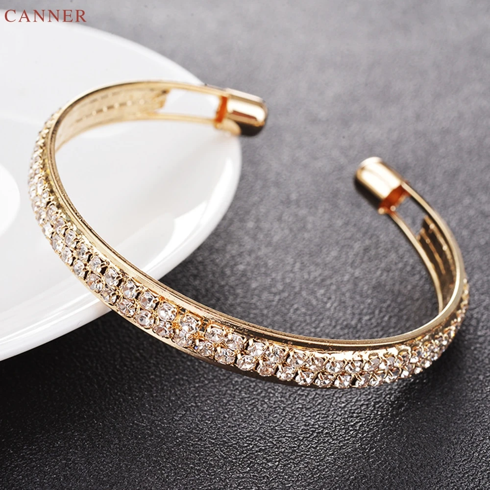 CANNER Роскошные кубического циркония Любовь Браслеты Браслет Золото Серебро Цвет