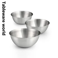 3 sets of japanese style 304 stainless steel mixing bowl scale egg beater food grade household kitchen baking salad bowl