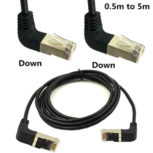 Double Elbow Down & Down Angled 90 Degree cat5e 8P8C FTP STP UTP Cat 5e Ethernet Network Cable RJ45 Lan Patch Cord 0.5m 1M 2M 3M