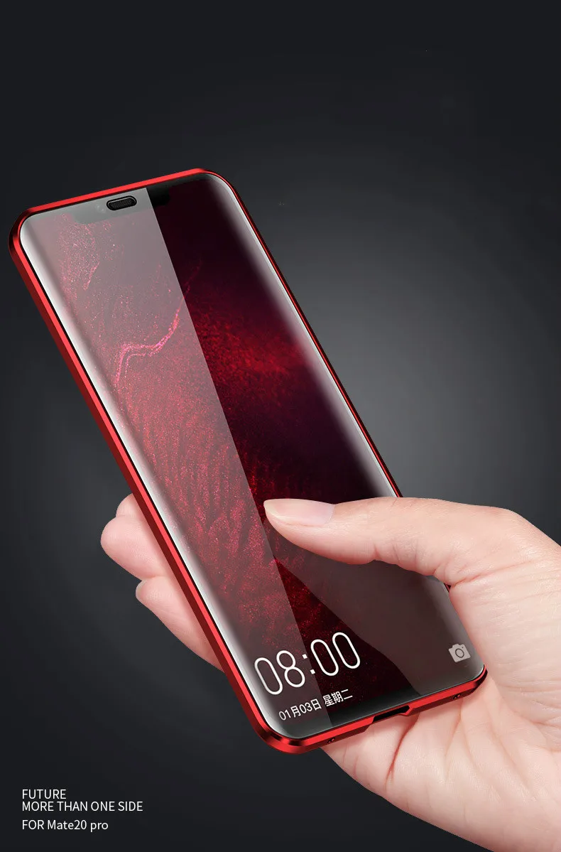 Для huawei P30 Lite чехол 360 Магнитная Адсорбция крышка из закаленного стекла для Pro