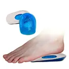 Силиконовые гелевые накладки на пятку, эластичные полумягкие стельки, обувные прокладки с тканью для снятия усталости, инструменты для ухода за ногами