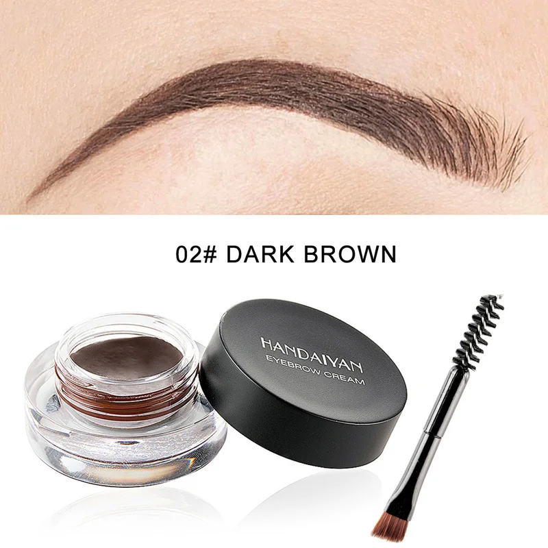 Super Waterproof Eyebrow Cream Sweat-proof Eye Brow Gel Brown High Pigmented Makeup Cejas Postizas | Красота и здоровье