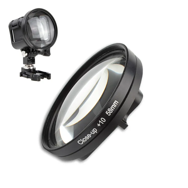 Макрофильтр + 10 макросов кольцо адаптера 58 мм сумка для хранения фильтров Gopro Hero 4/5