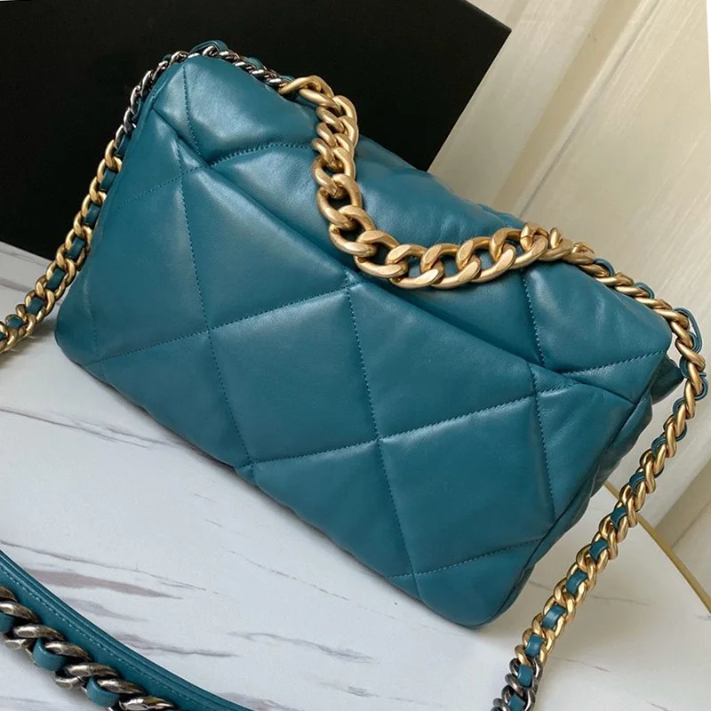 

Women handbags luxury designer 19 bag top quality lambskin crossbody bag soft leather tote purse metal chain flap shoulder bags