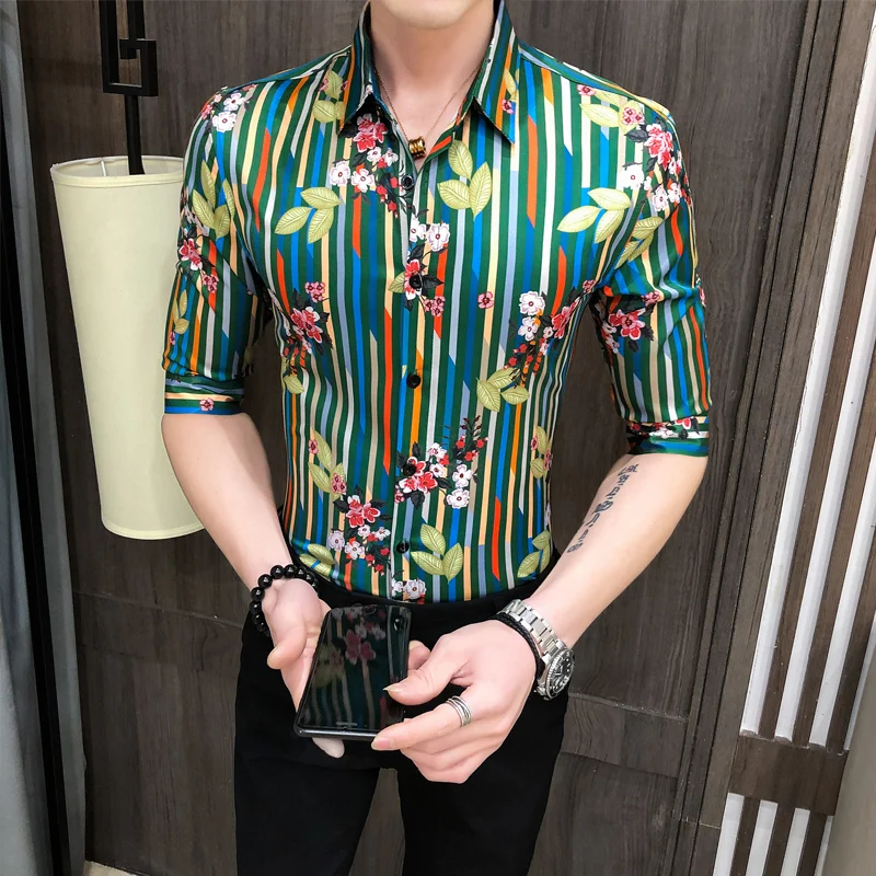 Рубашка с цветочным принтом нового дизайна 2018 | Мужская одежда