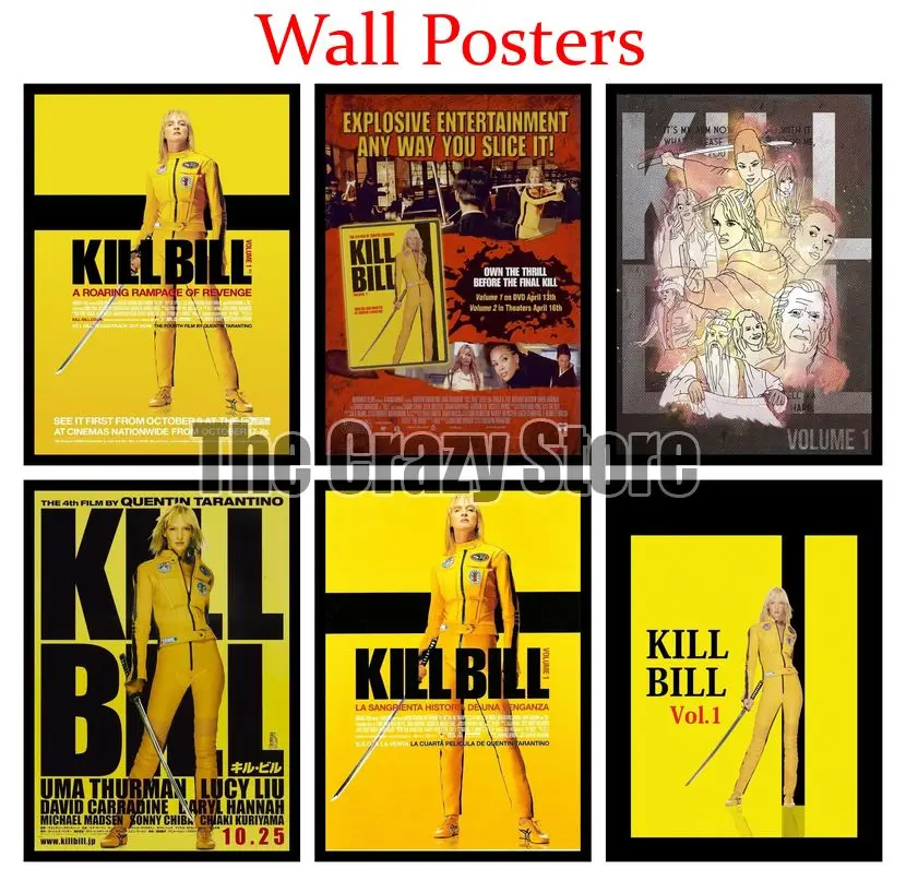 Kill Bill Vol.1 классическая белая крафт-бумага винтажные настенные постеры наклейки