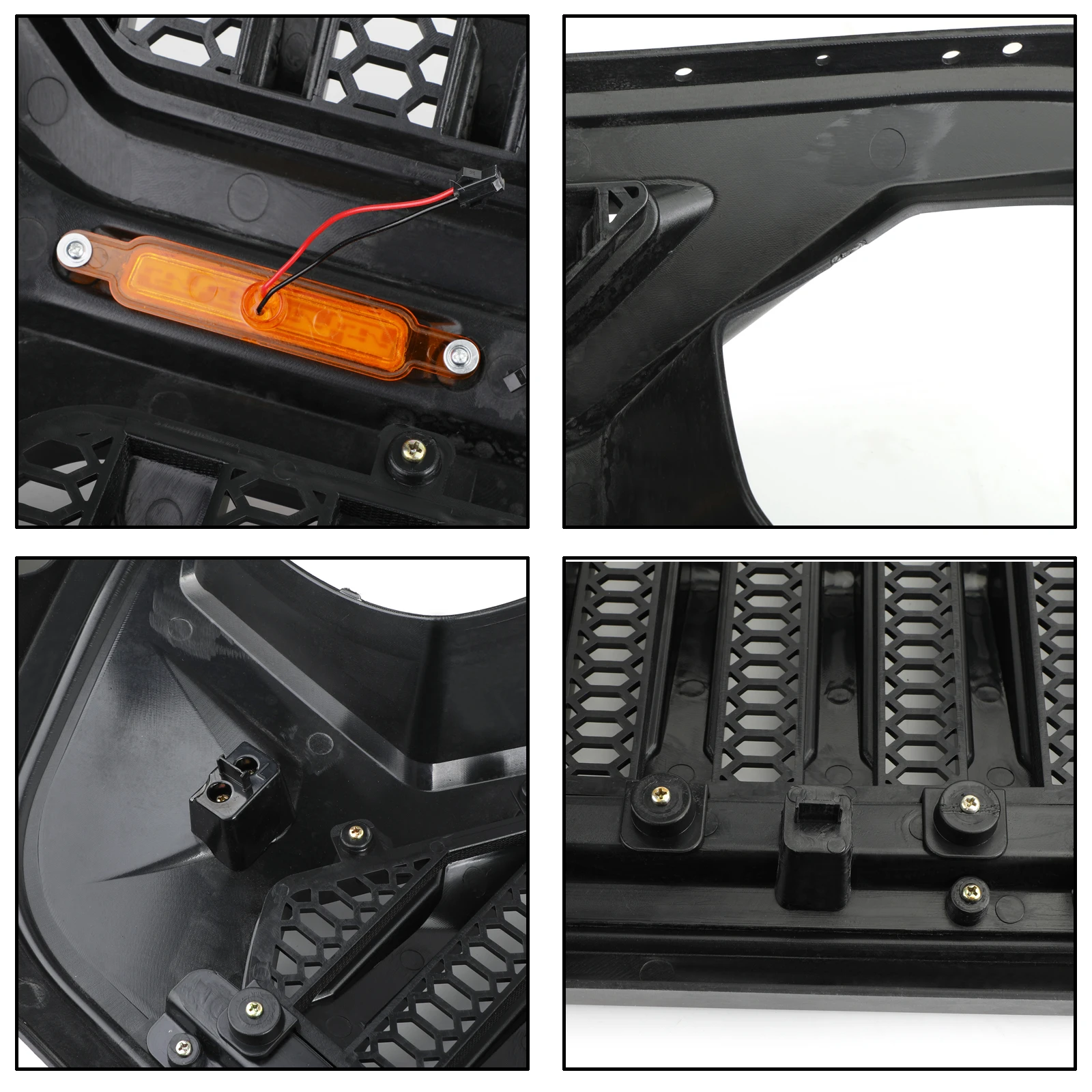 Areyourshop новая Решетка переднего бампера с 5 Янтарный светильник для Jeep Wrangler JL передний верхний светодиодный светильник