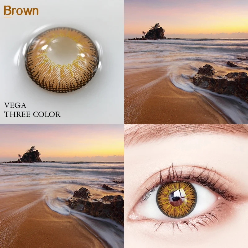 2pcs pair color contact lenses for eyes colored cosmetic soft contacts lens free global shipping