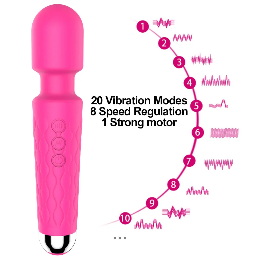Волшебная палочка Мощность вибратор фаллоимитатор AV G spot Стимулятор клитора Секс