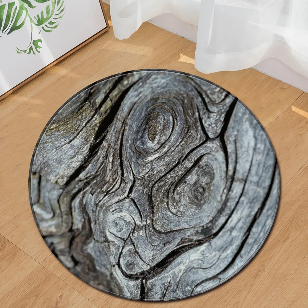 

Wood Grain round Carpet Computer Chair Cushion Office Chair Floor Mat Door Mat Foot Mat Factory Direct One Product Dropshipping
