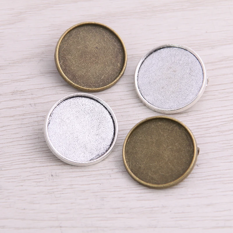 Сладкий колокольчик 6 шт Античная бронзовая брошь из металлического сплава 22 мм