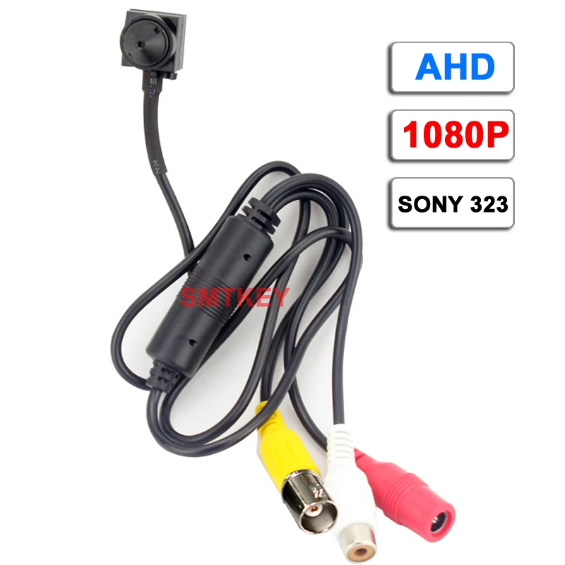 

Мини-камера SMTKEY 1080P AHD с чипом sony 323, 2,0 МП, AHD камера с объективом 3,7 мм, Bnc prot для системы AHD