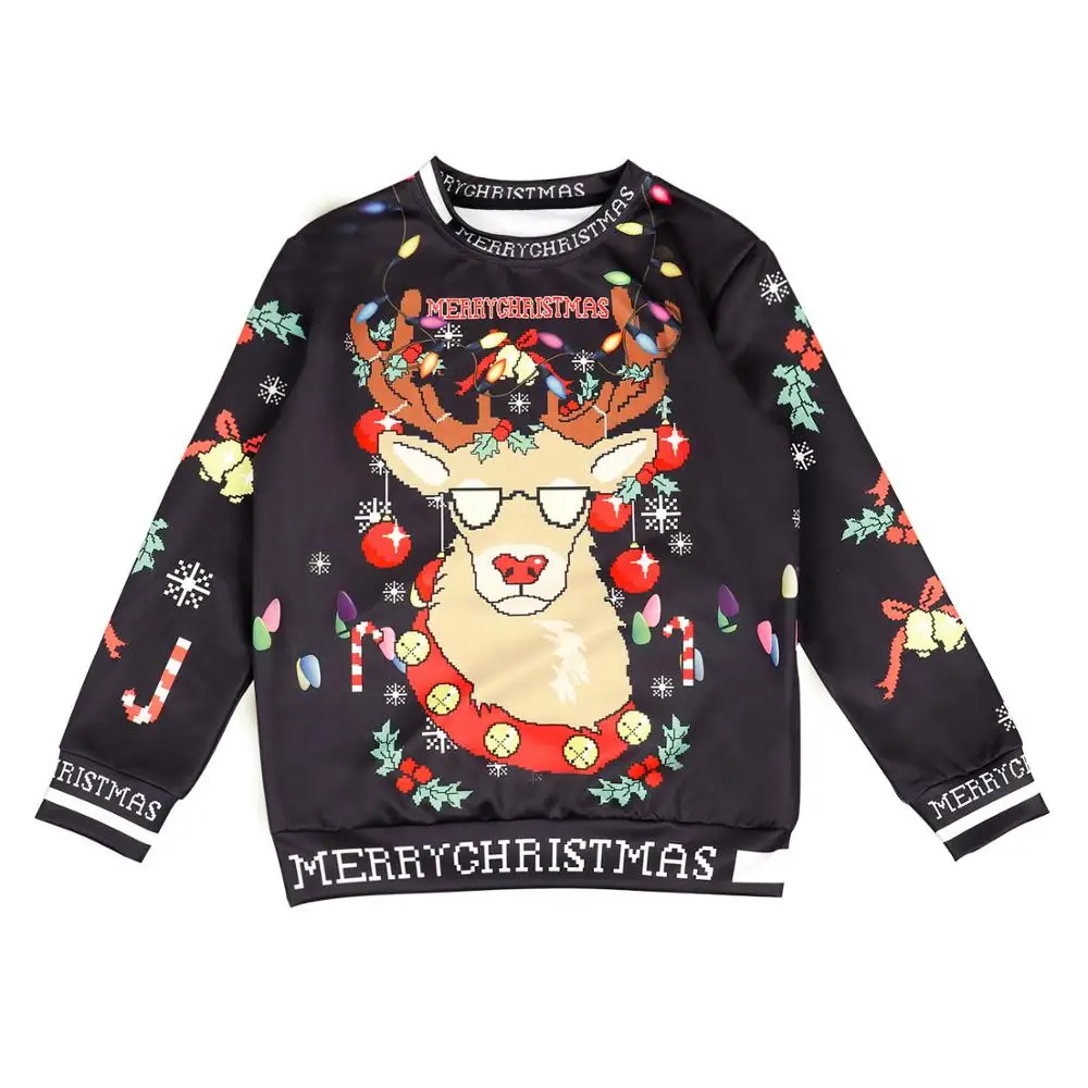 Унисекс Уродливый Рождественский свитер смешной Санта эльф смешная