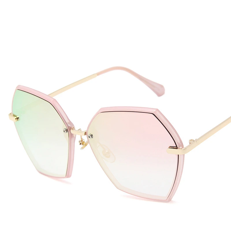 2019 корейская мода большая коробка женские солнцезащитные очки