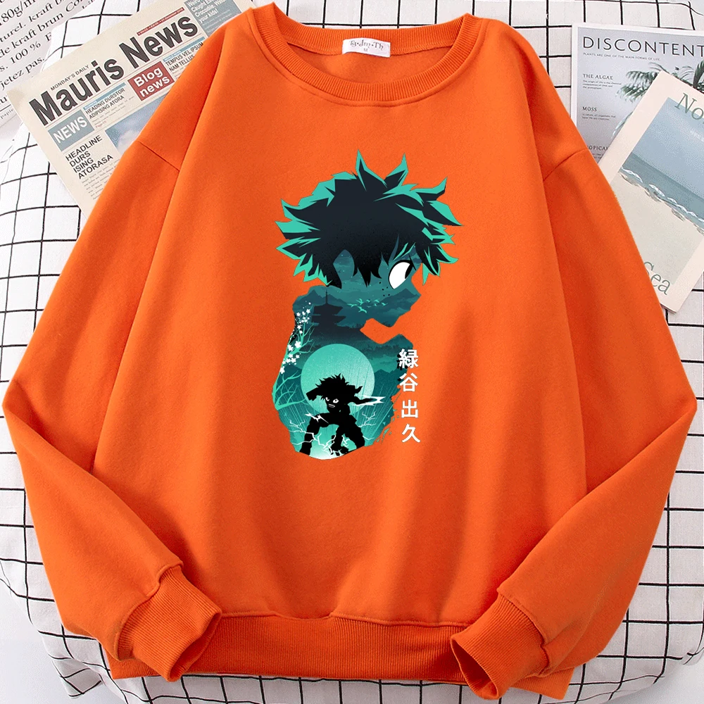 

Мужская толстовка My Hero Академия Midoriya Izuku, толстовка в стиле ретро Харадзюку, модная аниме одежда, удобный мужской спортивный костюм оверсайз