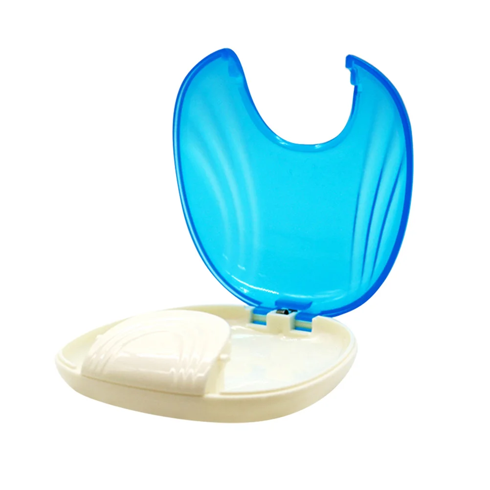 

Braces Storage Box Case Holder False Teeth Transparent Teeth Retainer Case (Light Blue)