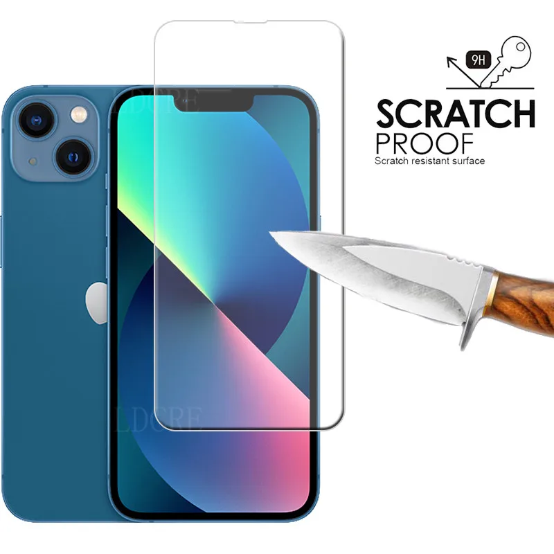 Protector de pantalla de vidrio templado para iPhone 13, cristal templado para iPhone SE 2020 7 8 Plus 11 12 13 Pro Max-2