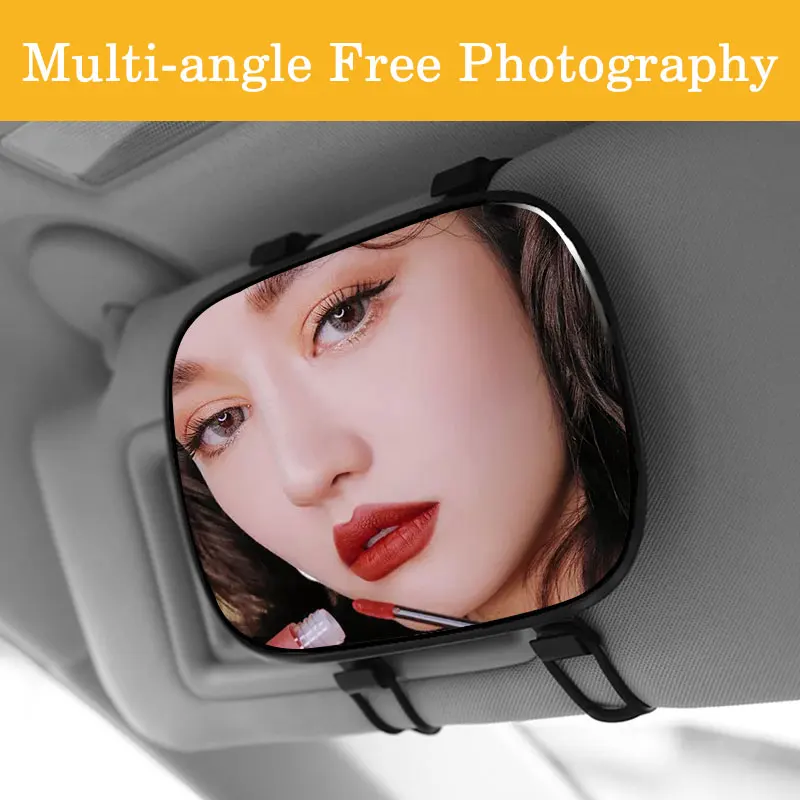 

Universal Interior Durable Car Sun Visor Cosmetic Mirror Shell Makeup Accessory Replacement Parts Tool with Bandage Auto ABS