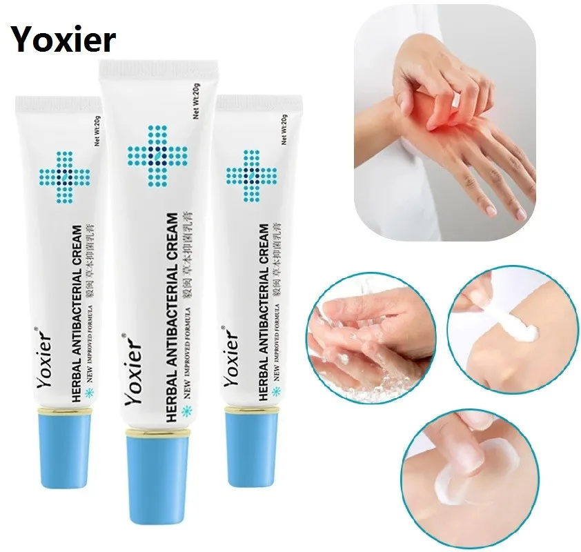

3pcs Yoxier Herbal Antibacterial Cream Psoriasis Cream Eczema Skin Rash Urticaria Treatment Anti-itch Relief Skin Care Ointment