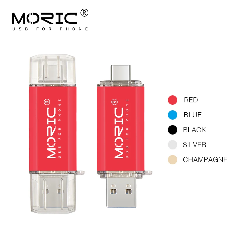 Высокое качество MORIC 2 в 1 cle usb флешка 256 ГБ 128 Гб 64 32 16 USB 3 0 OTG для Type C | Компьютеры и