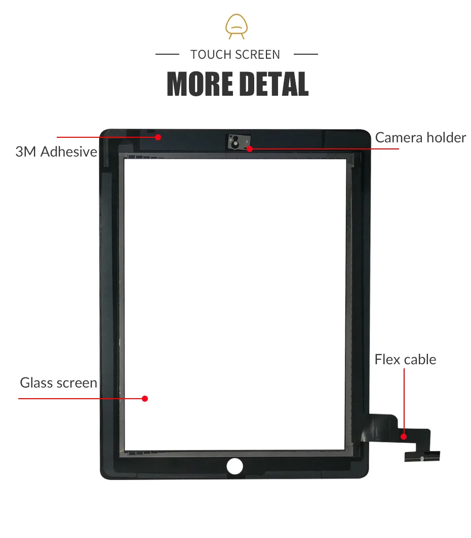 Flylinktech для Apple iPad 5 A1474 A1475 A1476 сенсорный экран iPad Air A1822 A1823 9," дигитайзер дисплей стекло в сборе